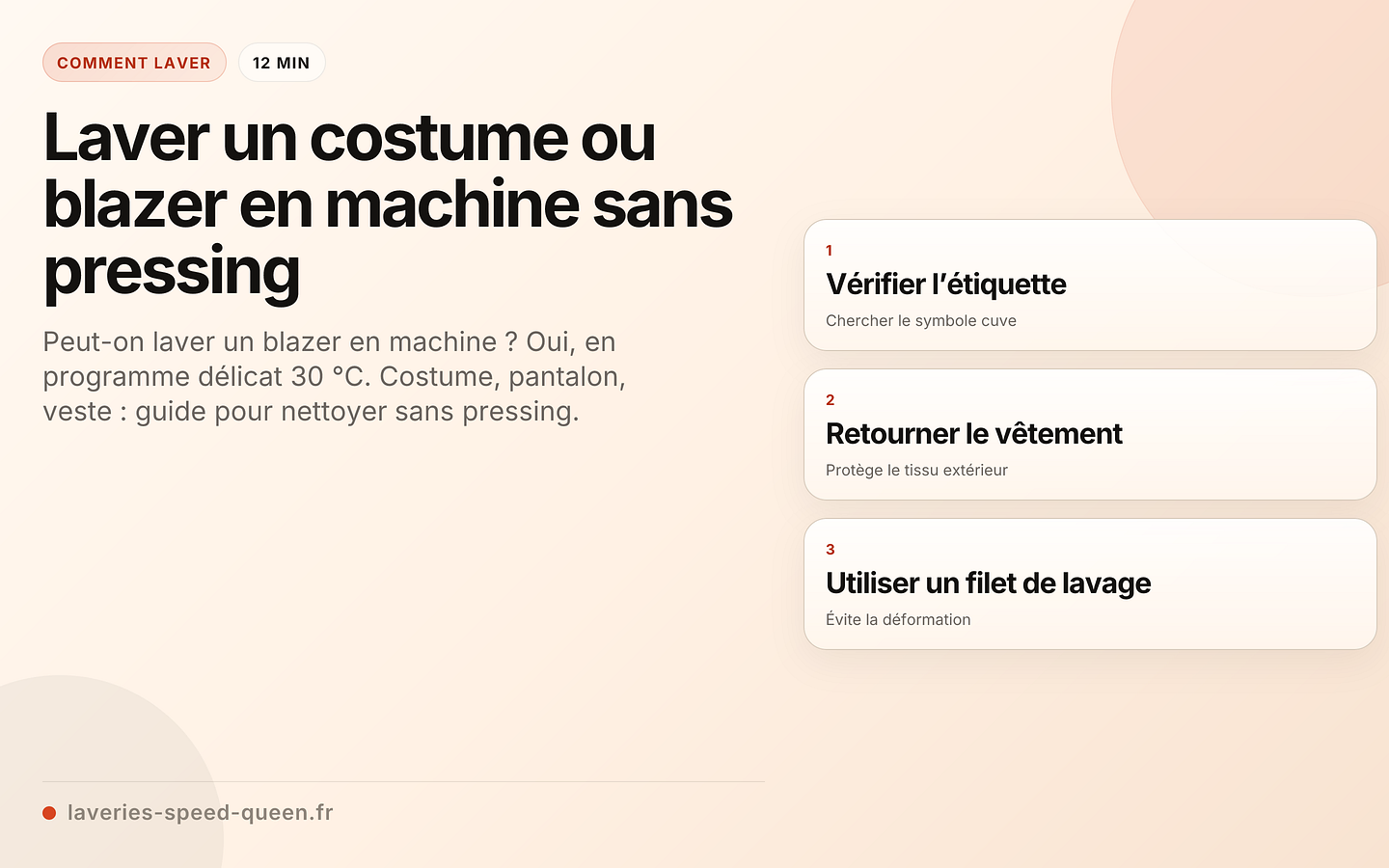 Laver un costume ou blazer en machine sans pressing