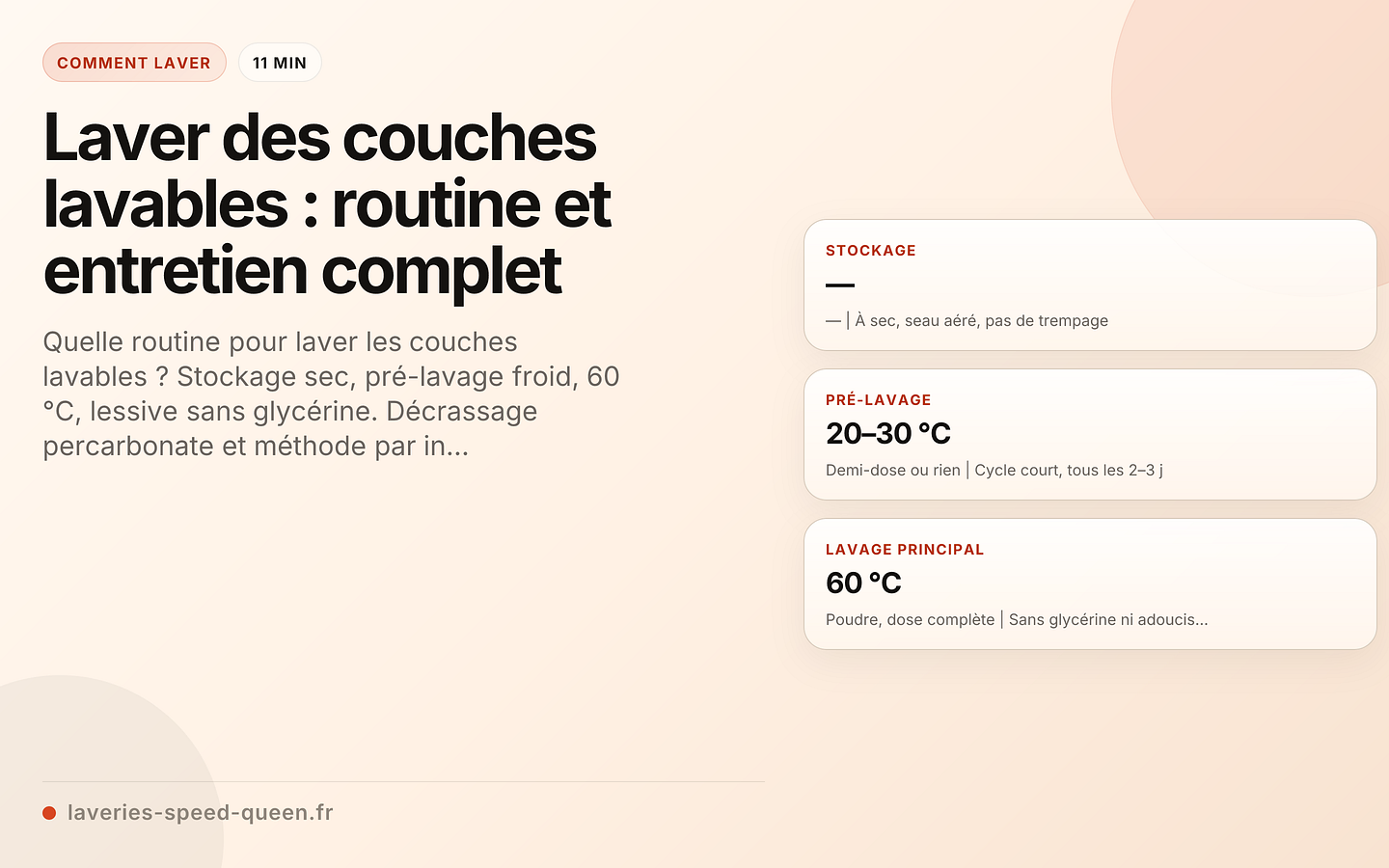 Laver des couches lavables : routine et entretien complet