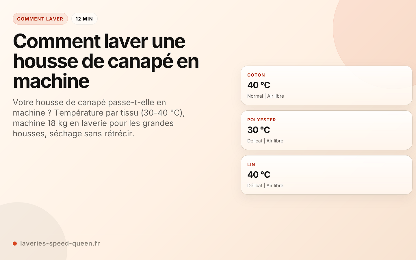 Comment laver une housse de canapé en machine