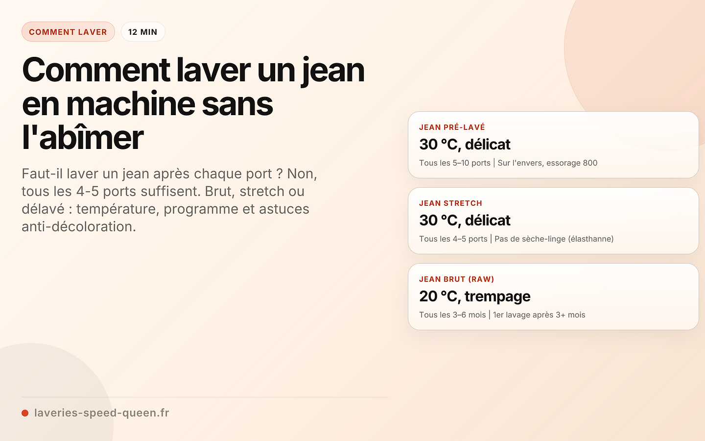 Comment laver un jean en machine sans l'abîmer