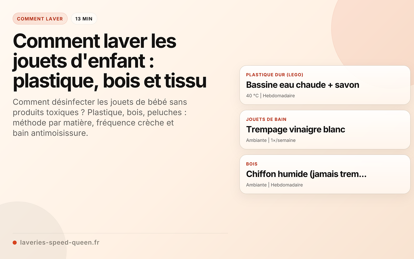 Comment laver les jouets d'enfant : plastique, bois et tissu