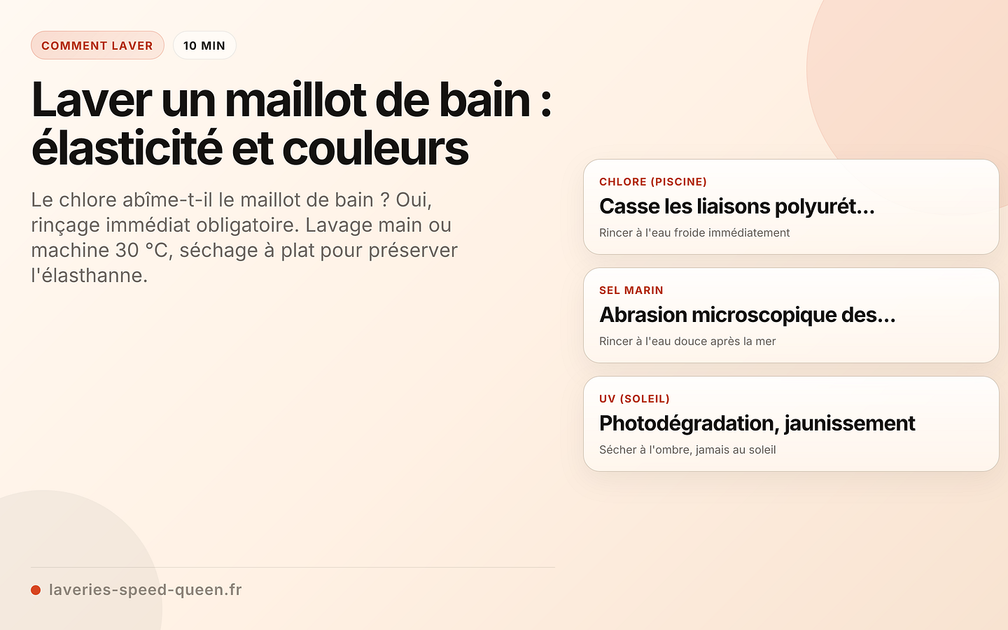 Laver un maillot de bain : élasticité et couleurs