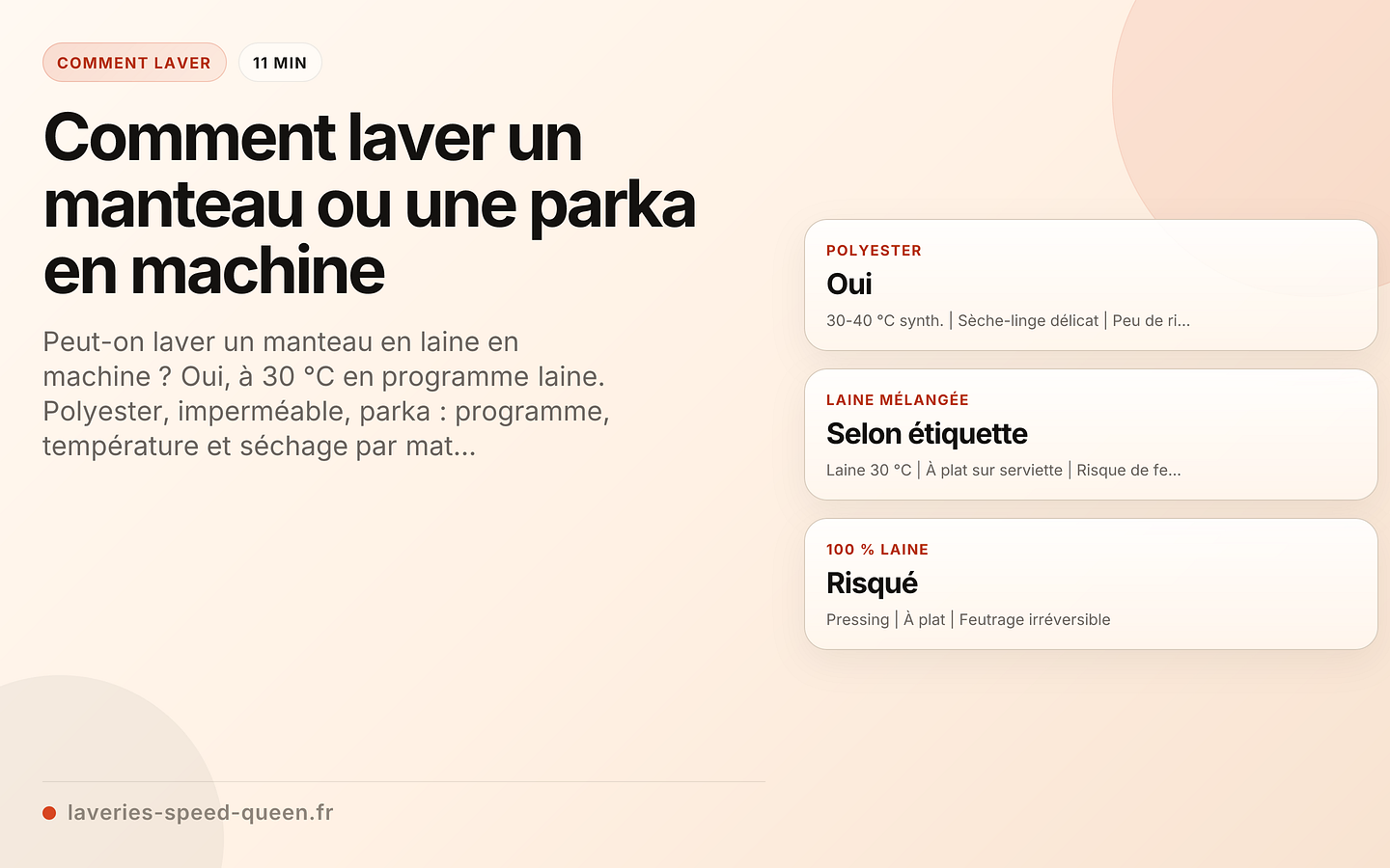 Comment laver un manteau ou une parka en machine