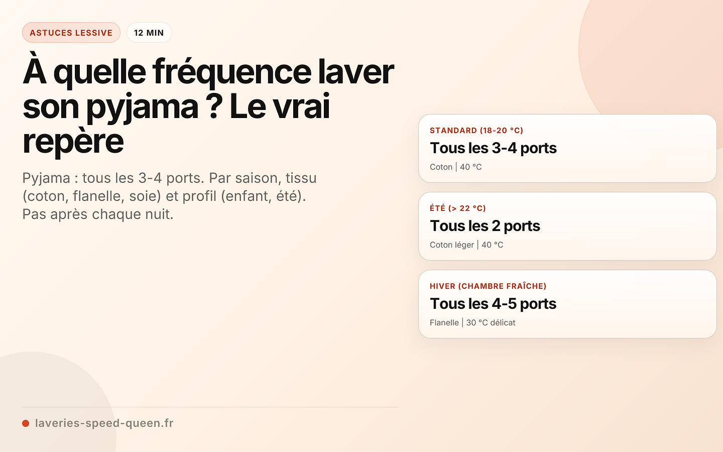 À quelle fréquence laver son pyjama ? Le vrai repère