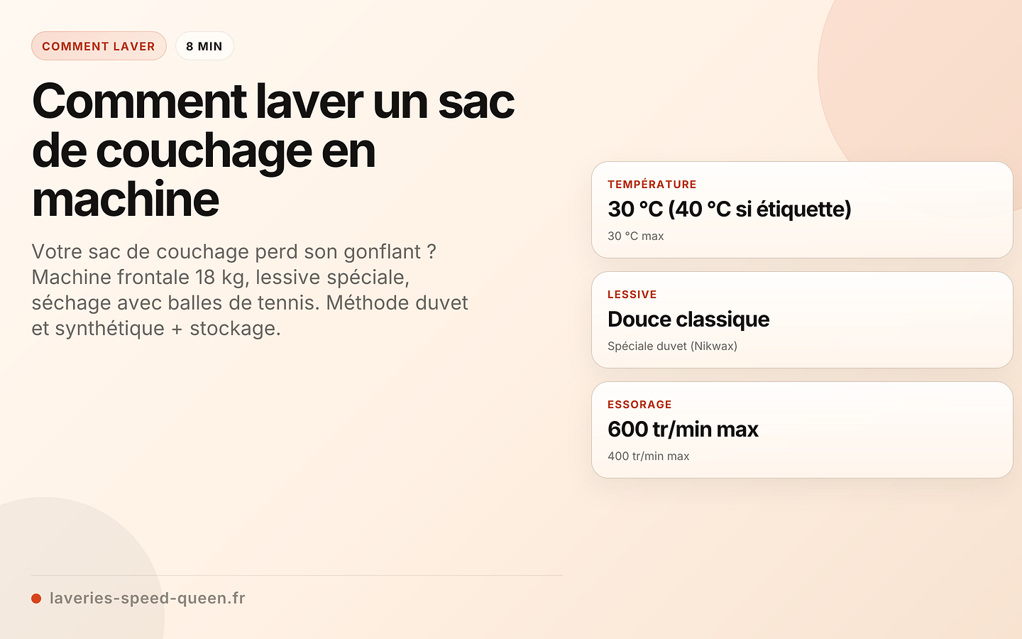 Comment laver un sac de couchage en machine