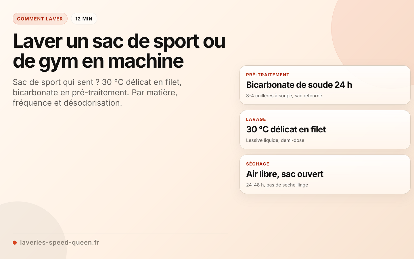 Laver un sac de sport ou de gym en machine