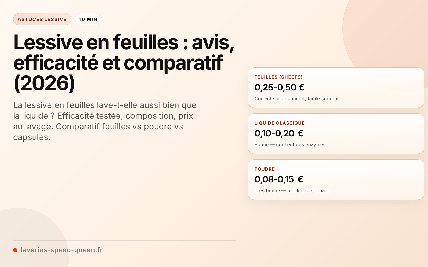 Lessive en feuilles : avis, efficacité et comparatif (2026)