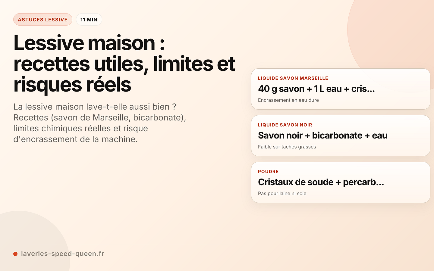 Lessive maison : recettes utiles, limites et risques réels
