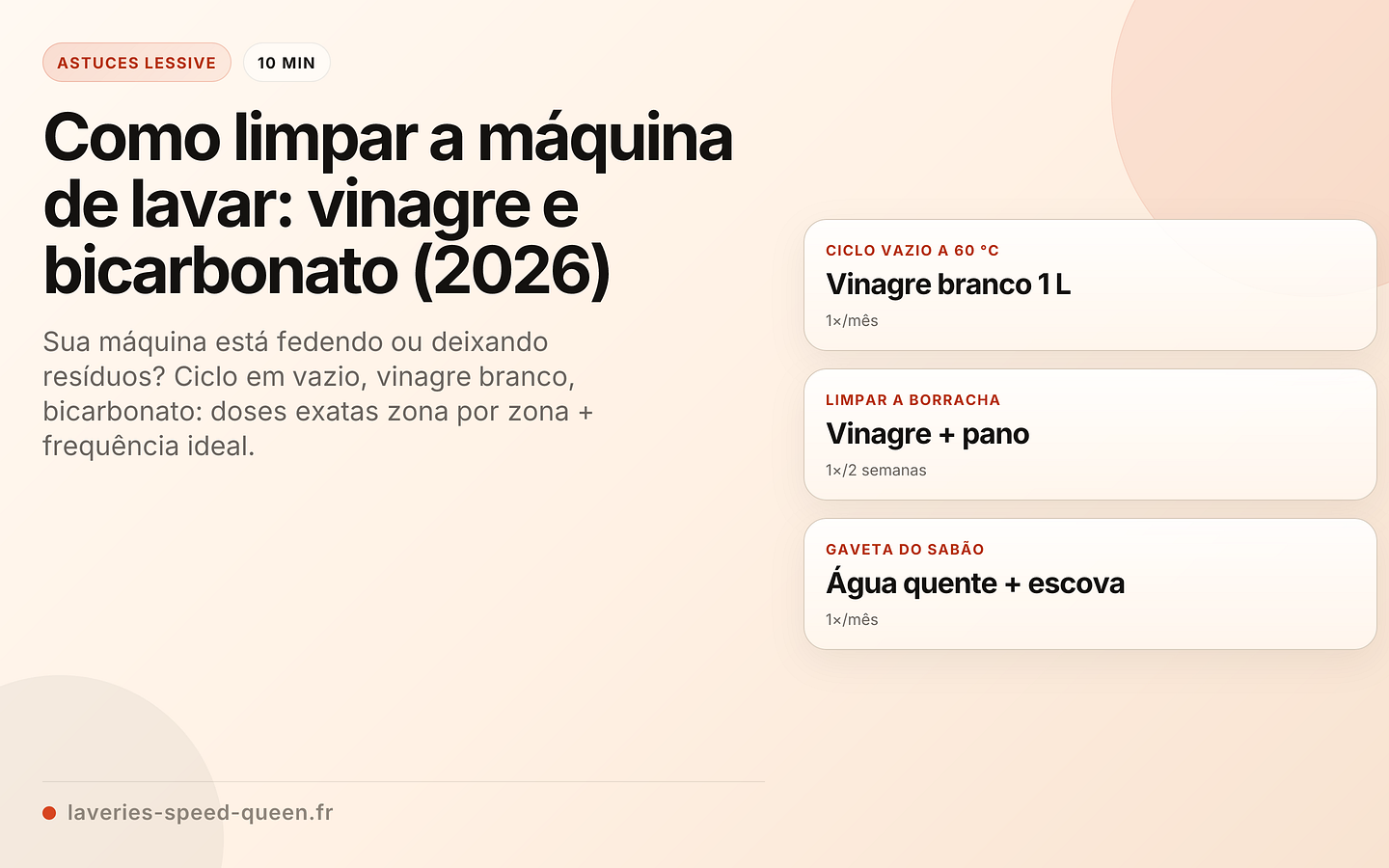 Como limpar a máquina de lavar: vinagre e bicarbonato (2026)