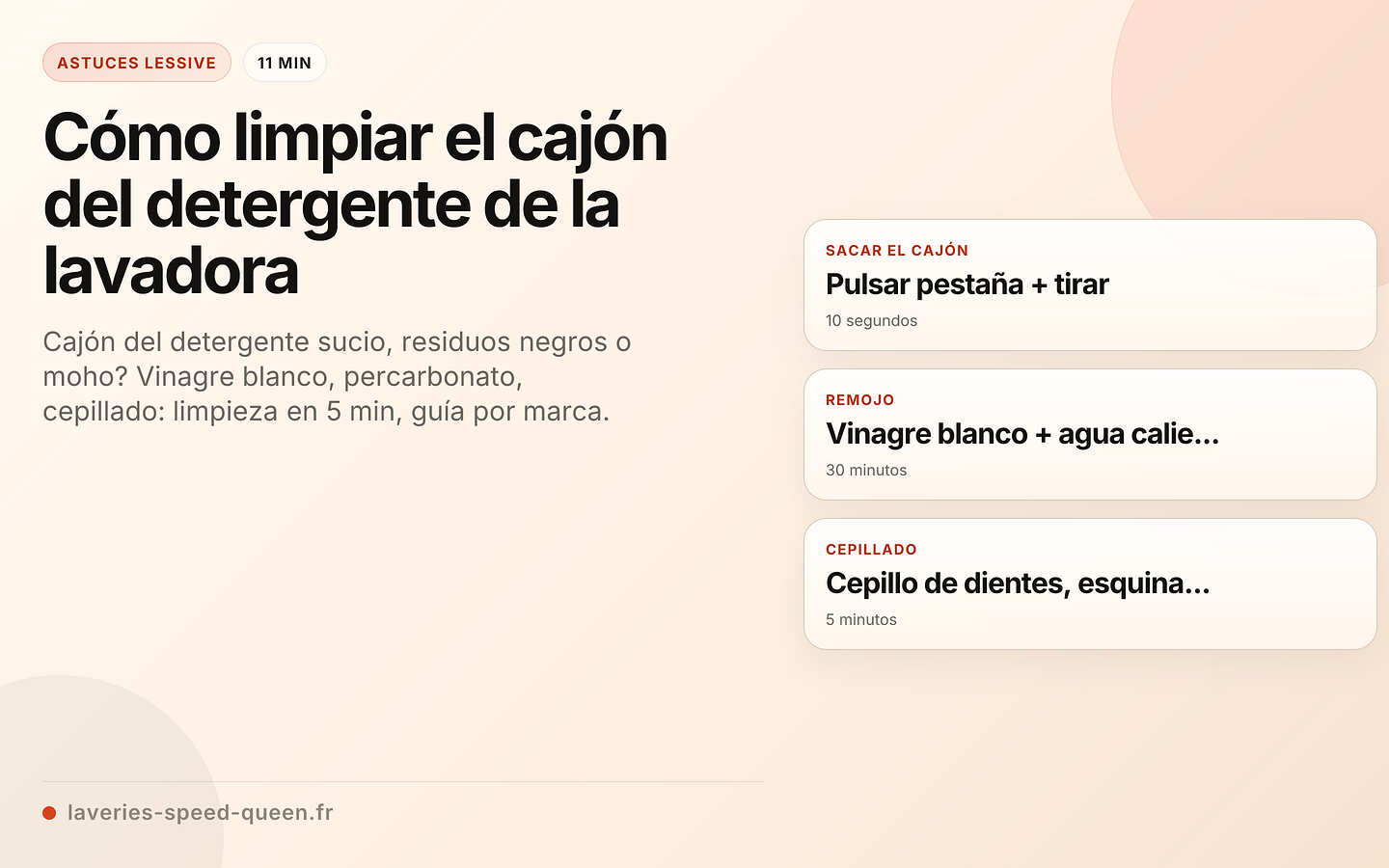 Cómo limpiar el cajón del detergente de la lavadora