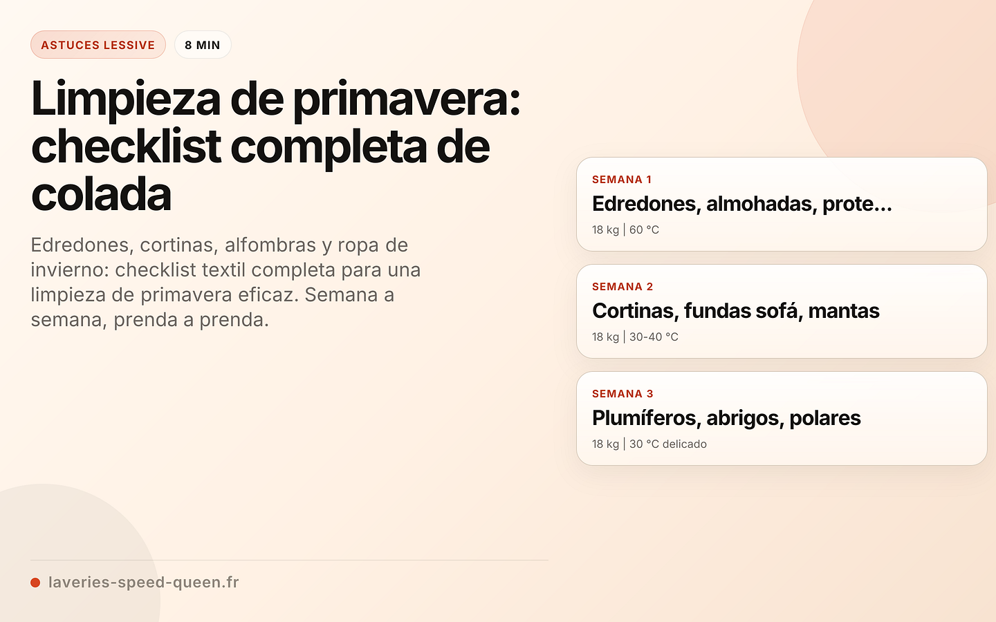 Limpieza de primavera: checklist completa de colada