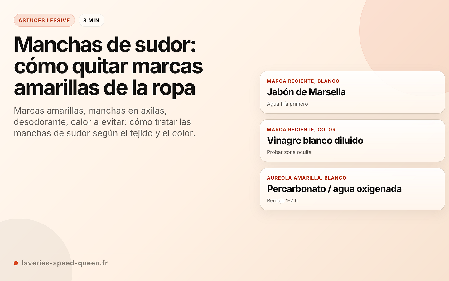 Manchas de sudor: cómo quitar marcas amarillas de la ropa