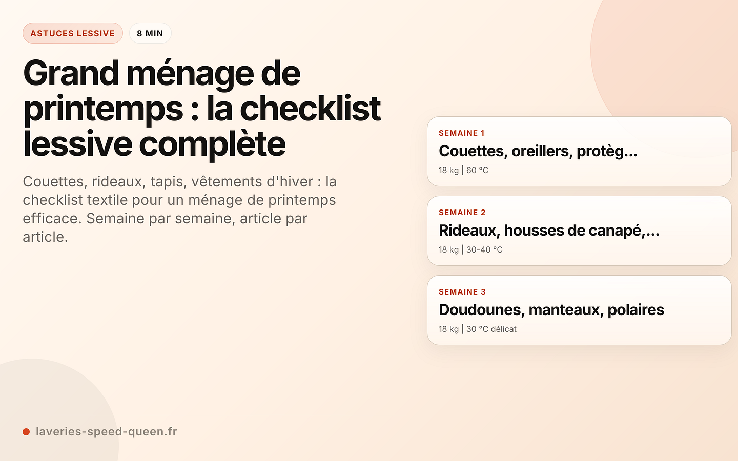 Grand ménage de printemps : la checklist lessive complète