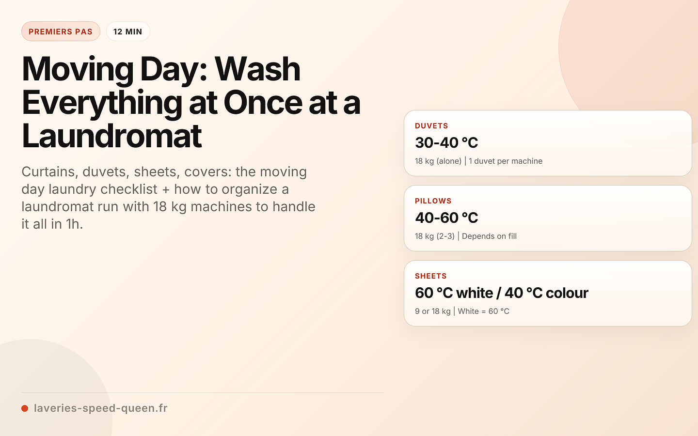 Moving day laundry checklist for the laundromat