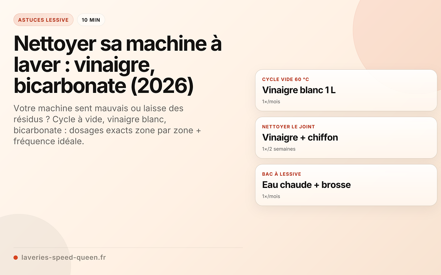 Nettoyer sa machine à laver : vinaigre, bicarbonate (2026)