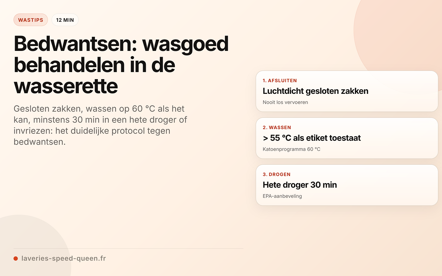 Wasprotocol tegen bedwantsen