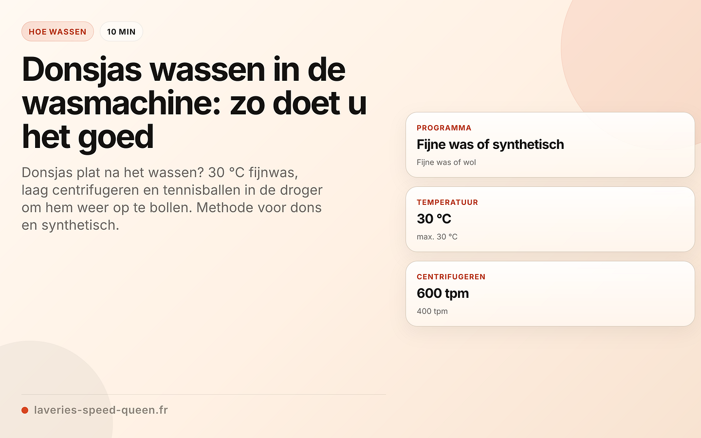 Donsjas wassen in de wasmachine: zo doet u het goed