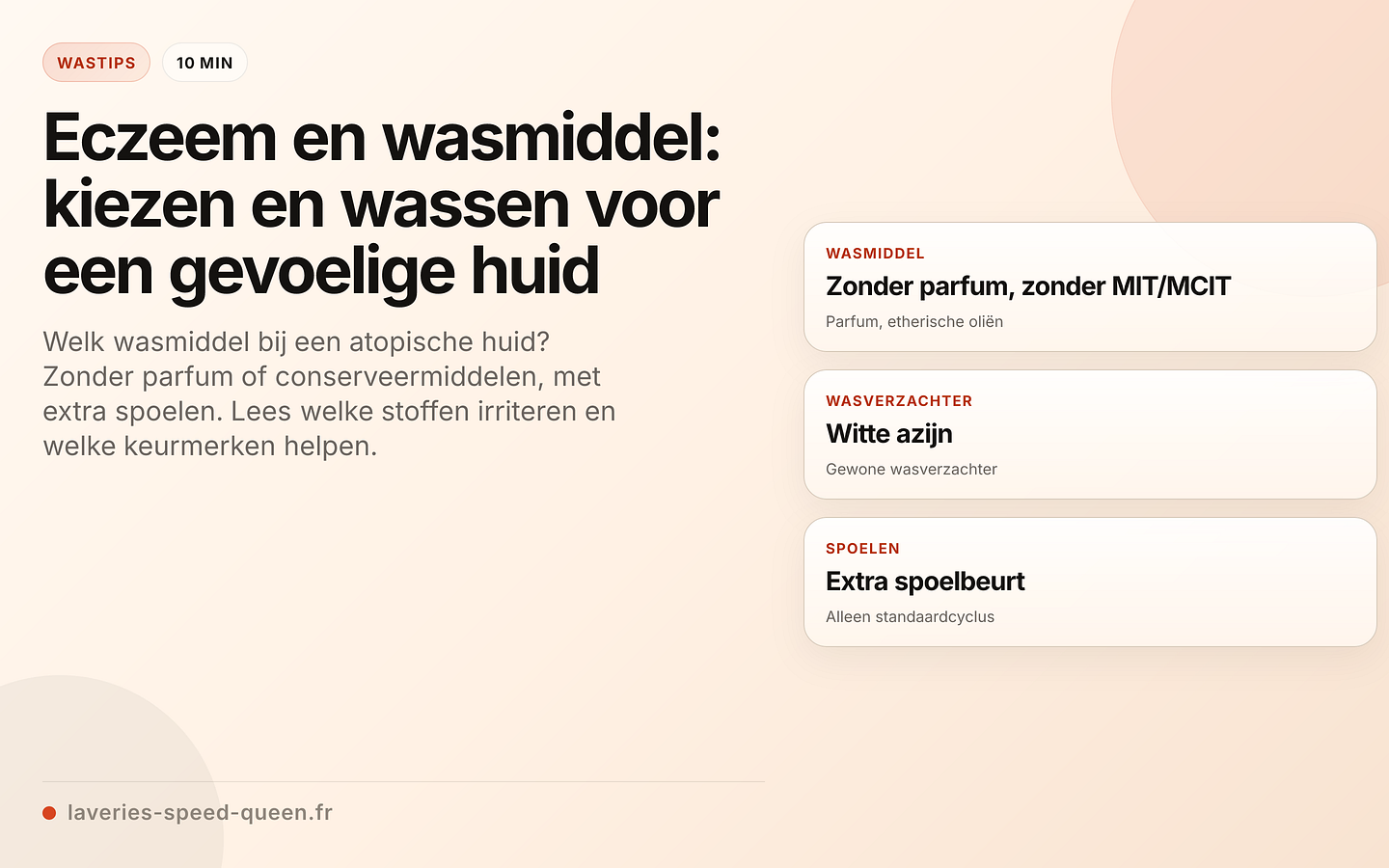 Wasmiddel en eczeem: de 5 regels