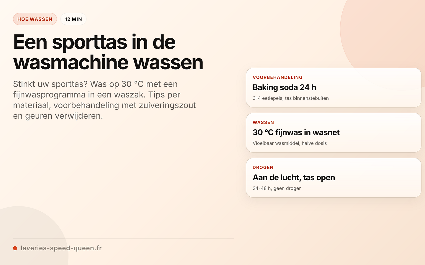 Onderhoud van een sporttas: wassen en geuren verwijderen