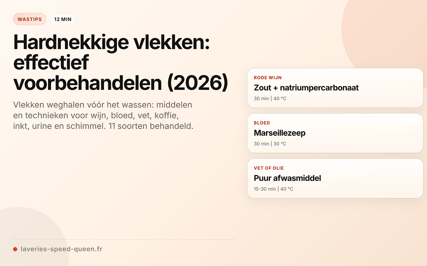 Hardnekkige vlekken: effectief voorbehandelen (2026)