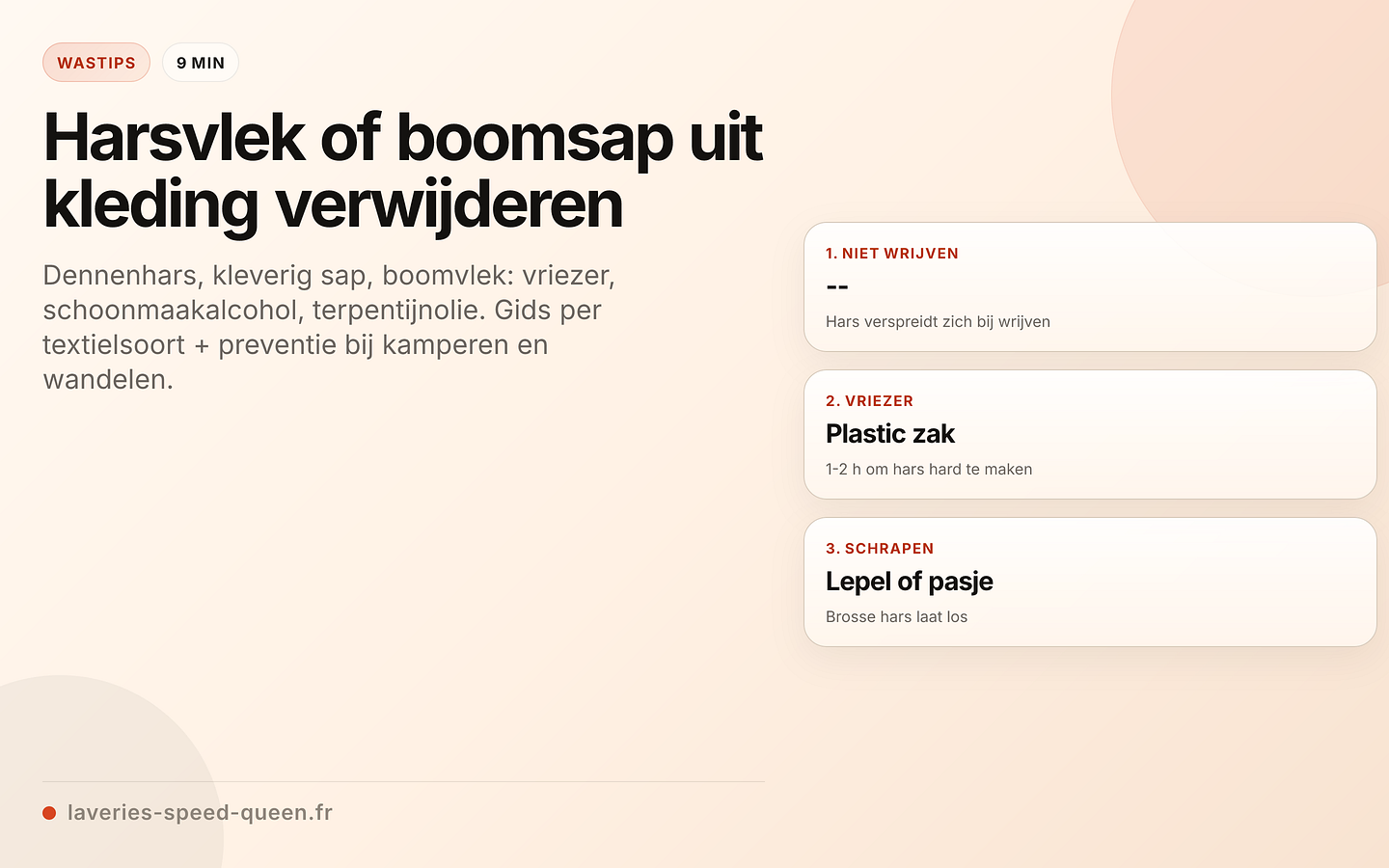 Stappenplan voor het verwijderen van hars en boomsap