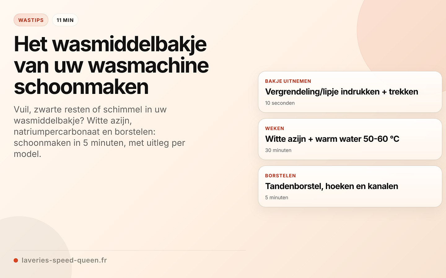 Het wasmiddelbakje schoonmaken