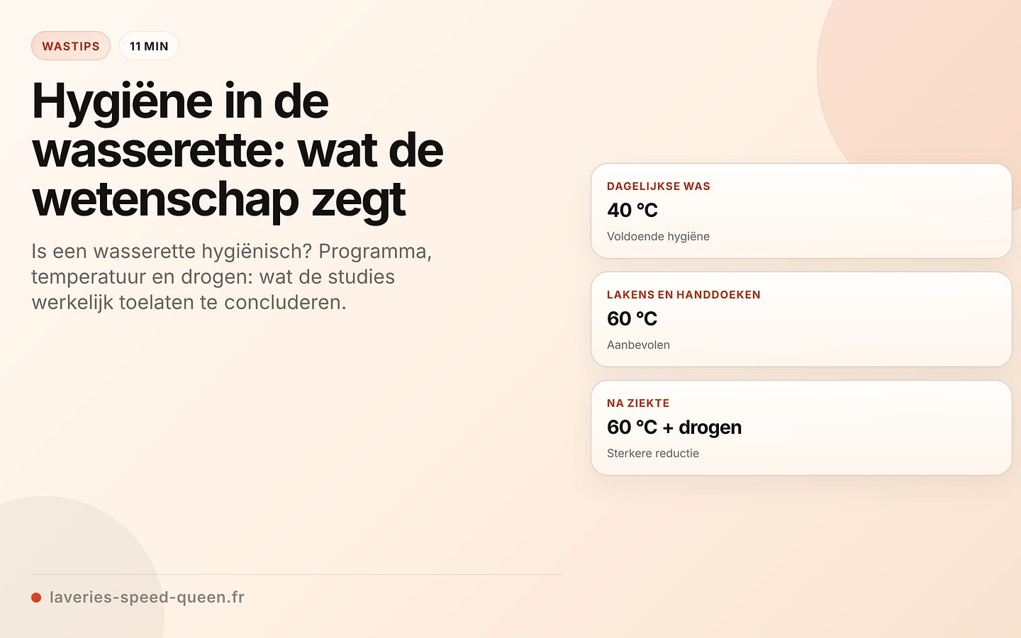 Hygiëne in de wasserette: wat de wetenschap zegt