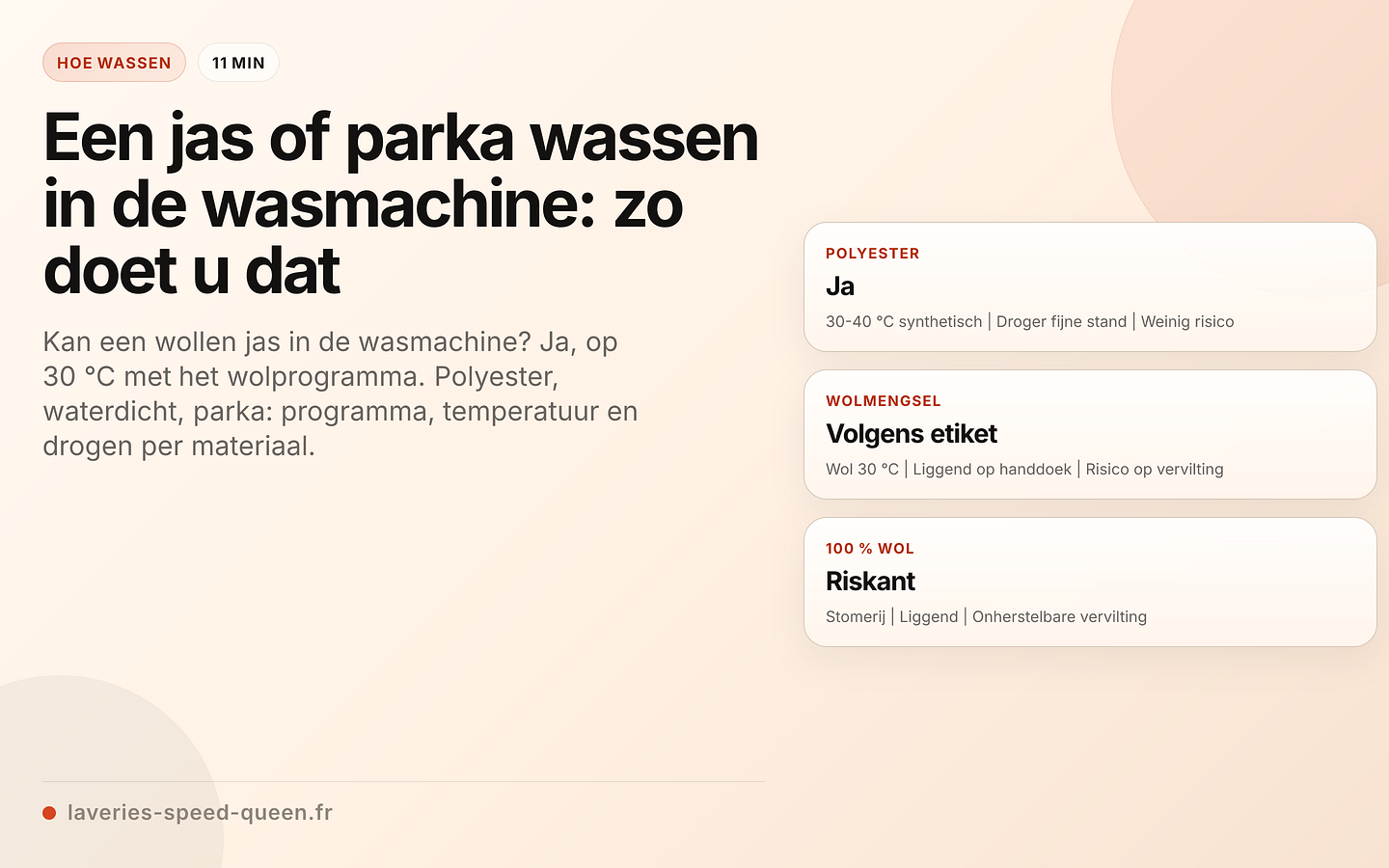 Wasprogramma per type jas