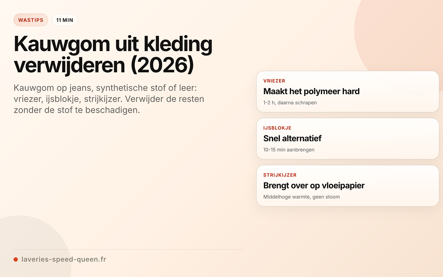Methoden om kauwgom te verwijderen