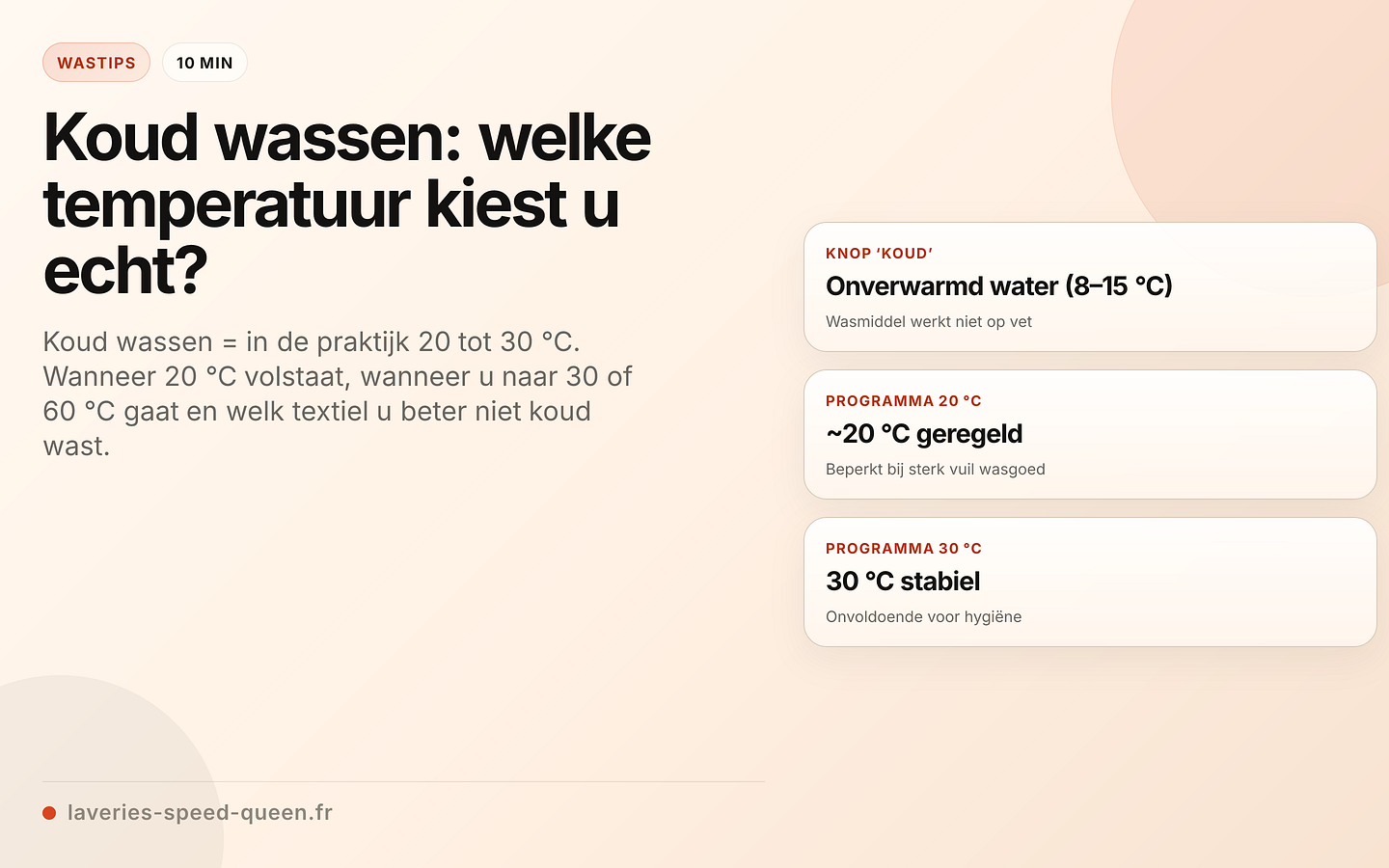 Koud wassen: wat elke instelling betekent