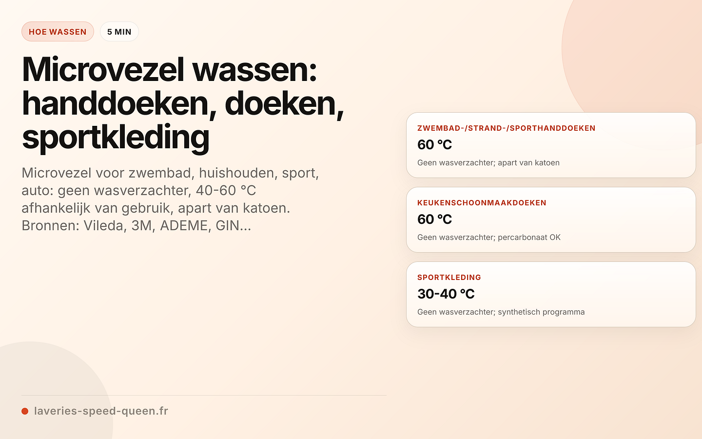 Onderhoudsgids voor microvezel per gebruik