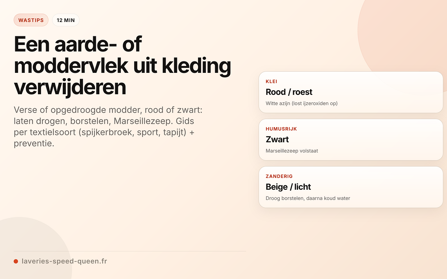 Modder verwijderen per grondsoort