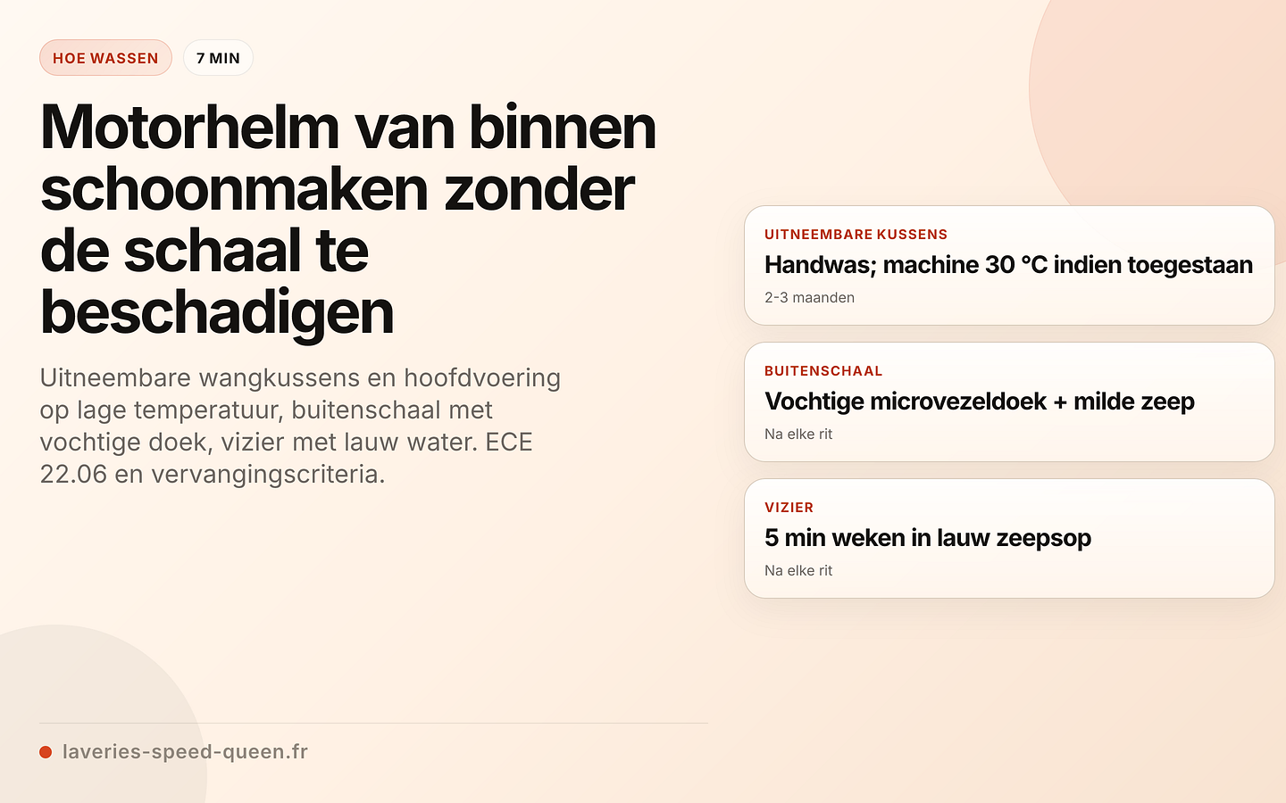 Stappenplan voor het reinigen van de binnenkant van een motorhelm