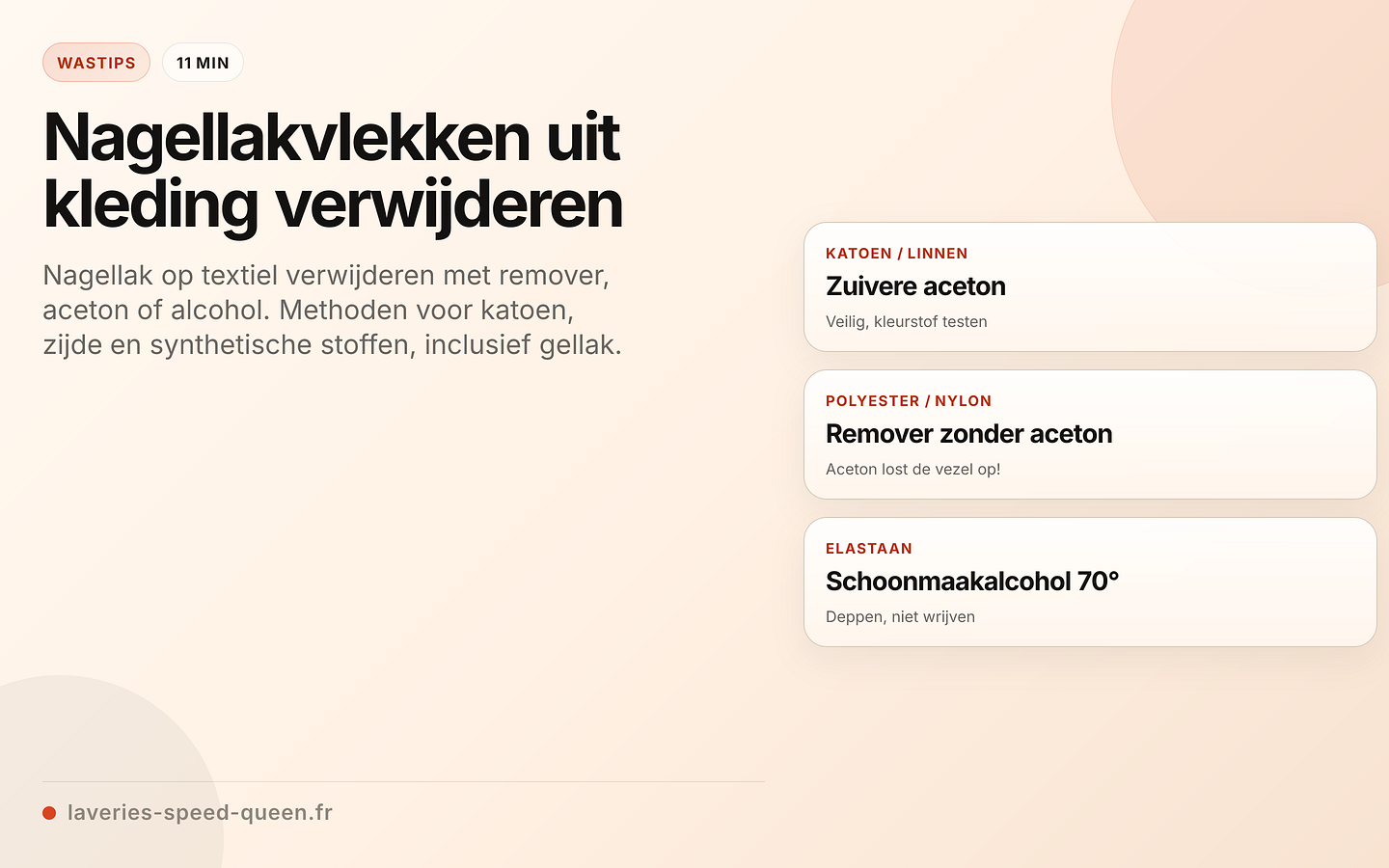 Oplosmiddel voor nagellak per stofsoort