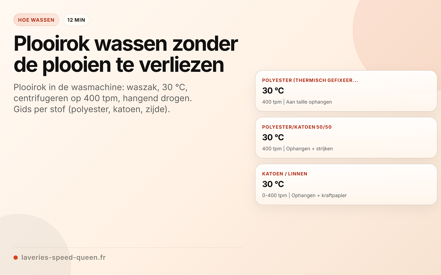 Een plooirok wassen per materiaal