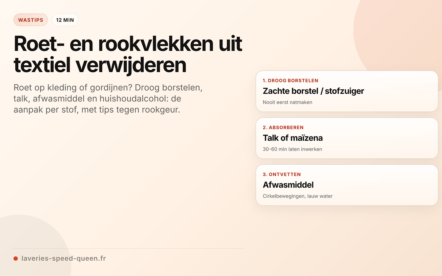 Stappenplan om roet- en rookvlekken te verwijderen