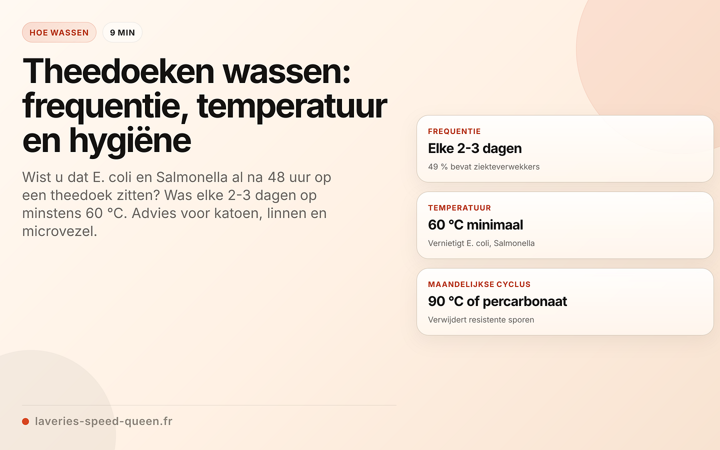 Theedoeken wassen