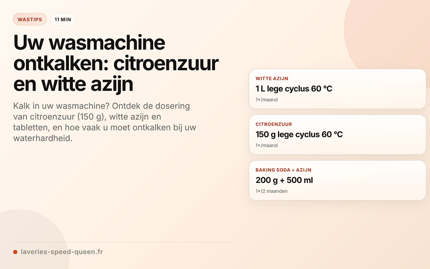 Ontkalkers voor de wasmachine vergeleken