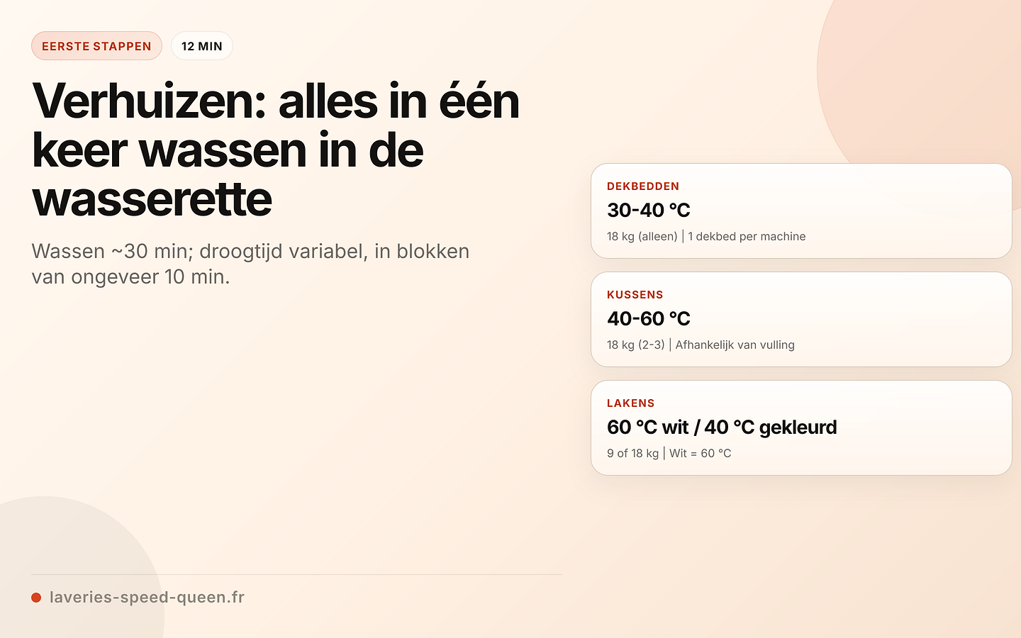 Checklist verhuiswas in de wasserette