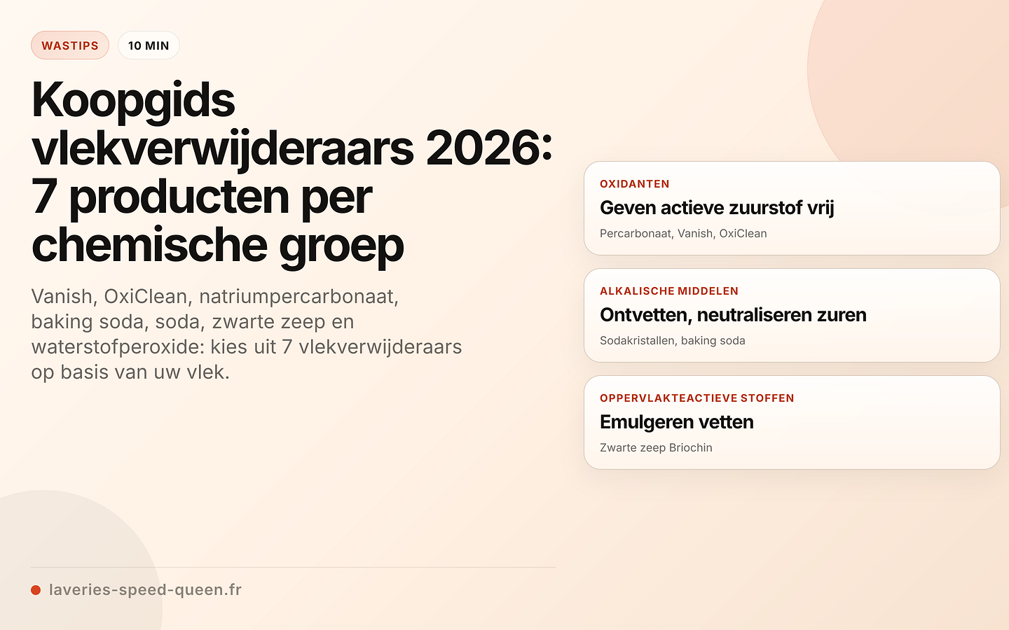 Koopgids vlekverwijderaars: 7 producten vergeleken per chemische groep