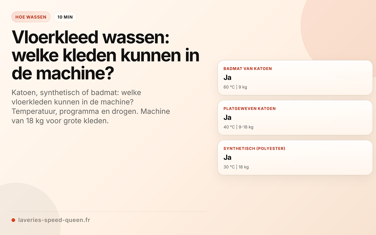 Vloerkleed wassen: welke kleden kunnen in de machine?