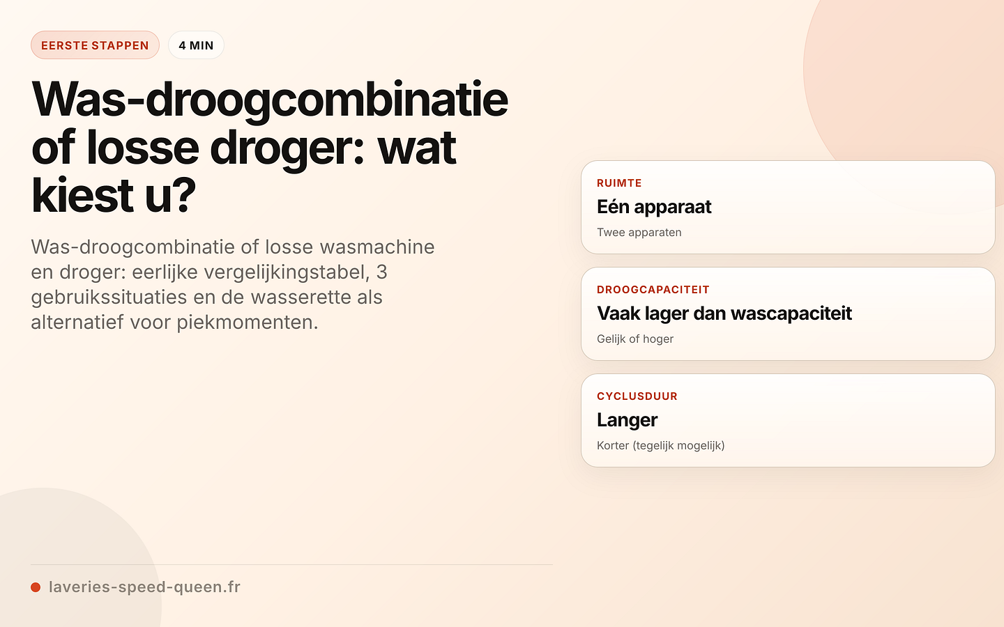 Vergelijking 2-in-1 was-droogcombinatie en losse wasdroger