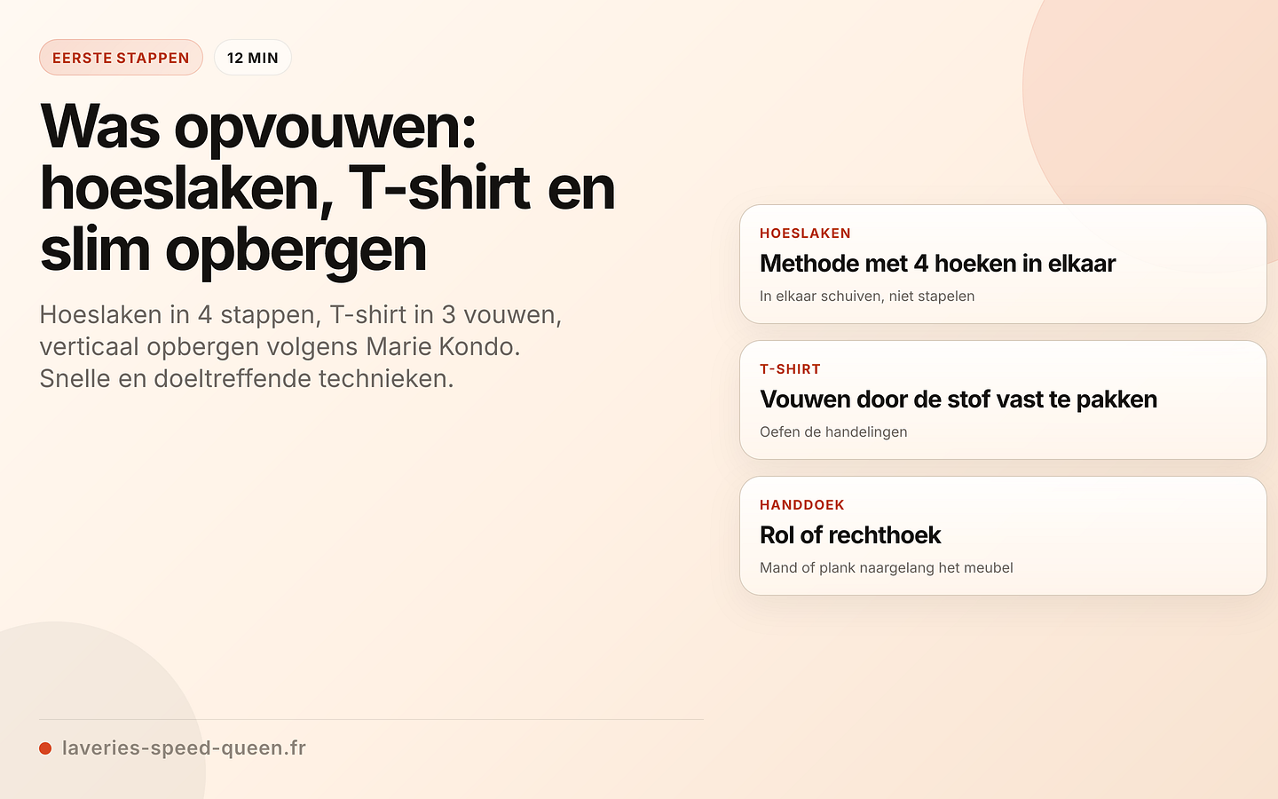 Vouwtechnieken per soort wasgoed