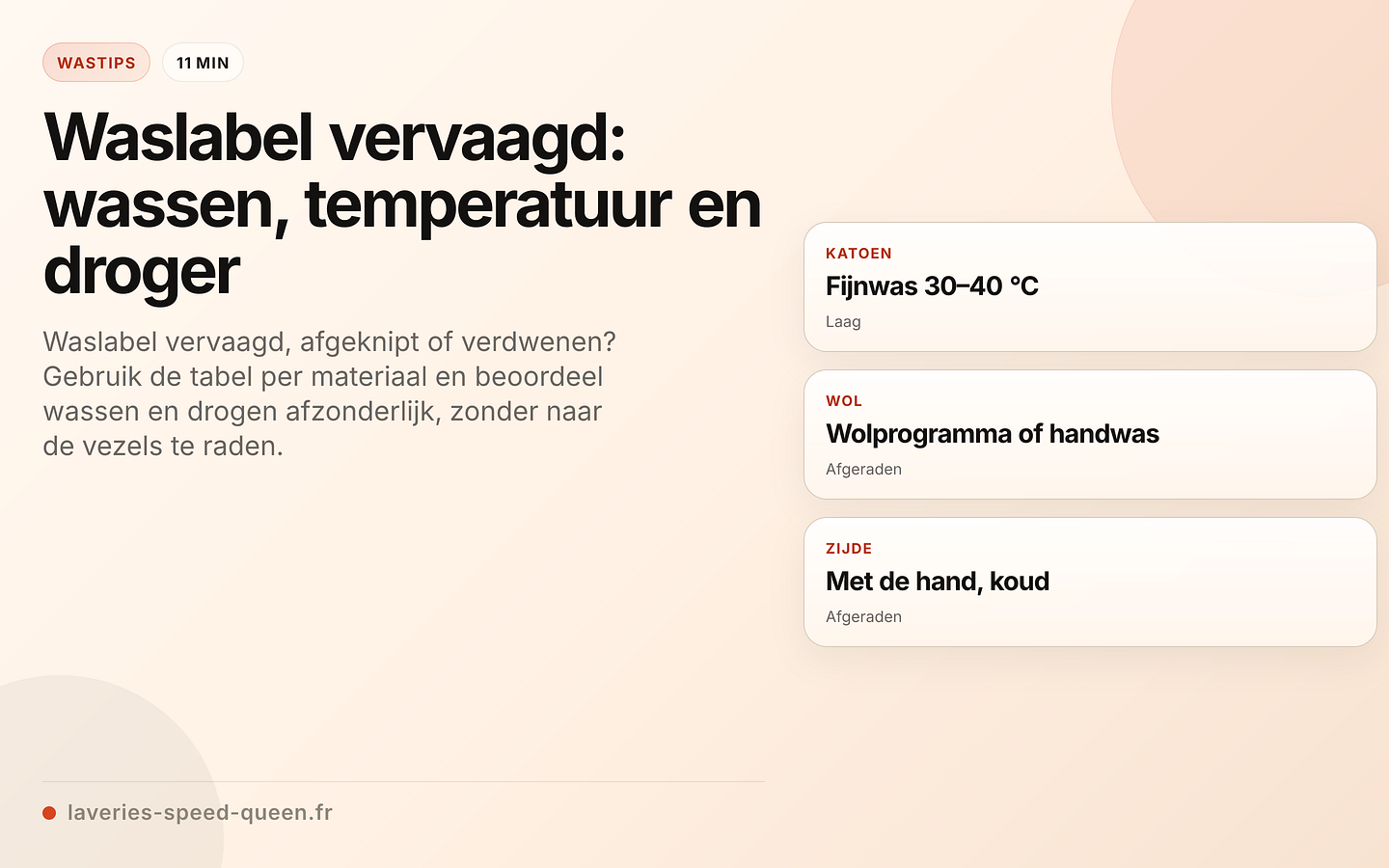 Vervaagd waslabel: bepalen of kleding in de wasmachine en droger kan