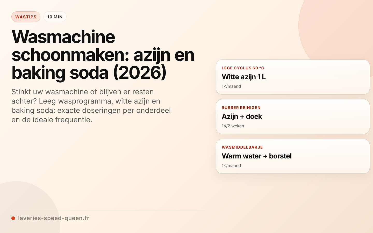 Onderhoud van de wasmachine: programma
