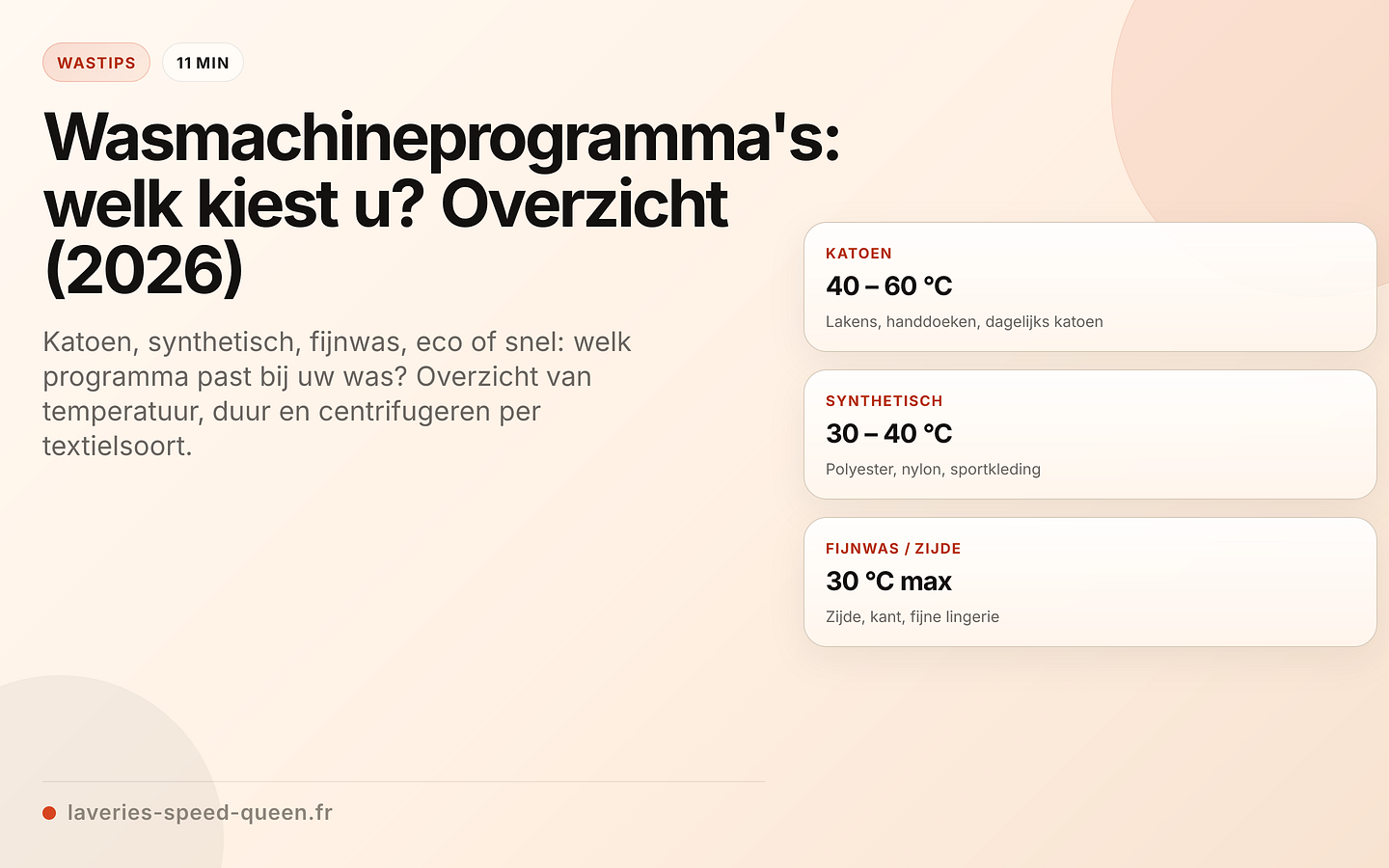 Wasmachineprogramma's: praktische gids