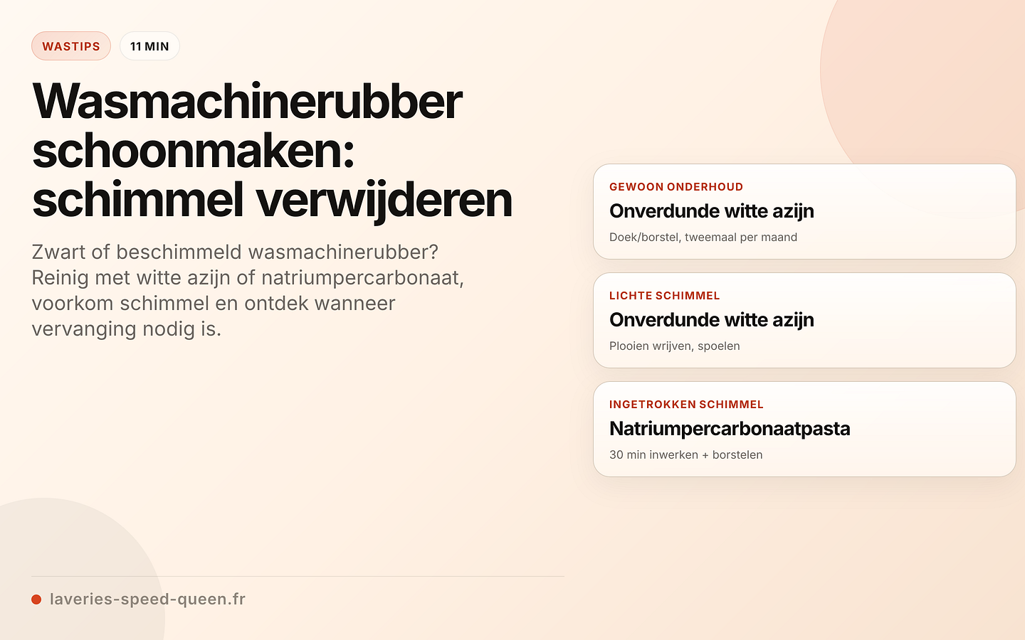 Het rubber van een wasmachine schoonmaken