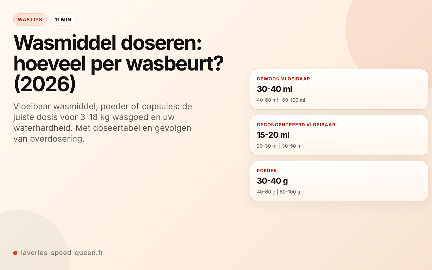 Wasmiddel doseren op basis van de hoeveelheid wasgoed
