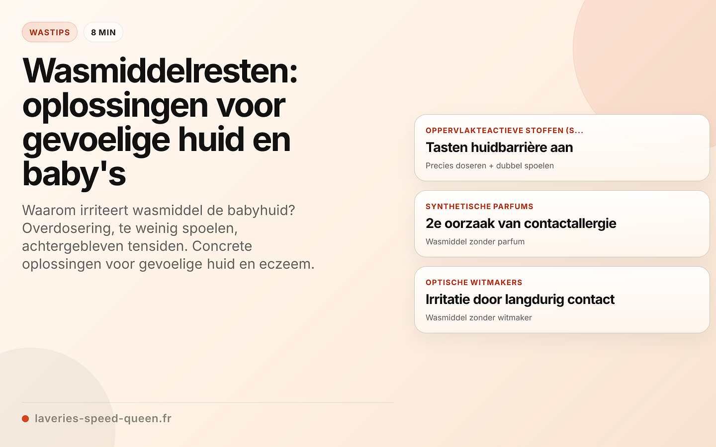 Wasmiddelresten: soorten en oplossingen voor de gevoelige huid