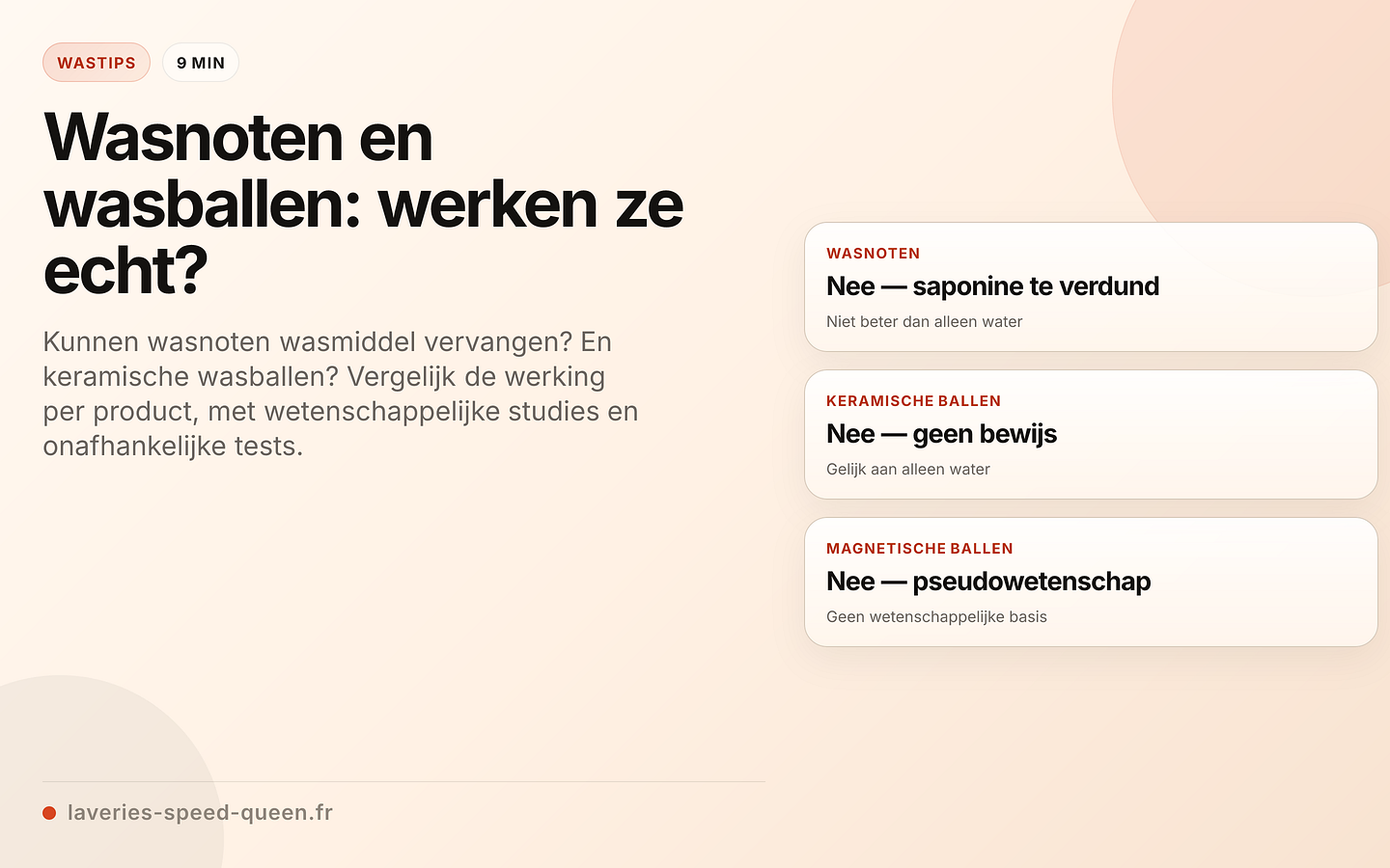 Alternatieven voor wasmiddel: het oordeel